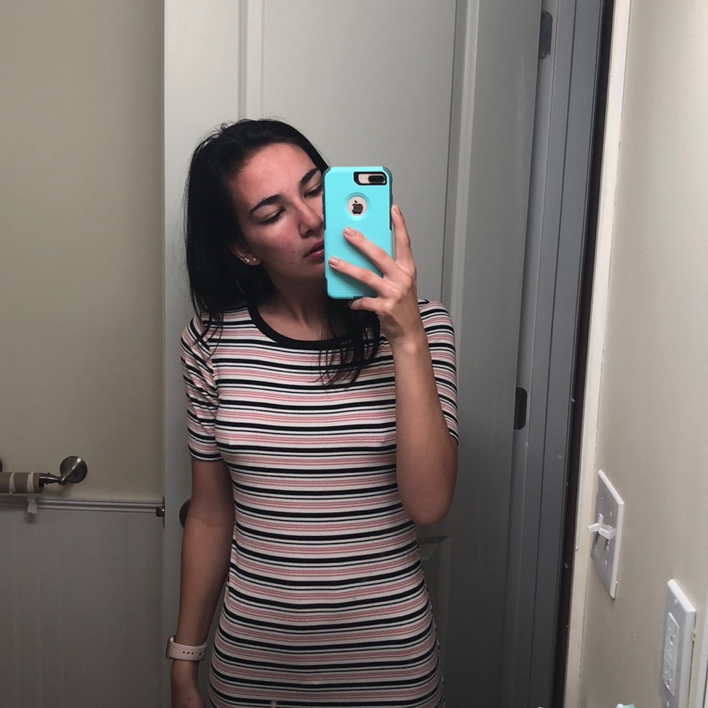 Striped t shirt dress